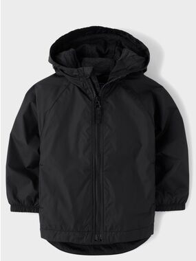 Baby Boys Black Hooded Windbreaker Jacket, Size: 12-18 Months